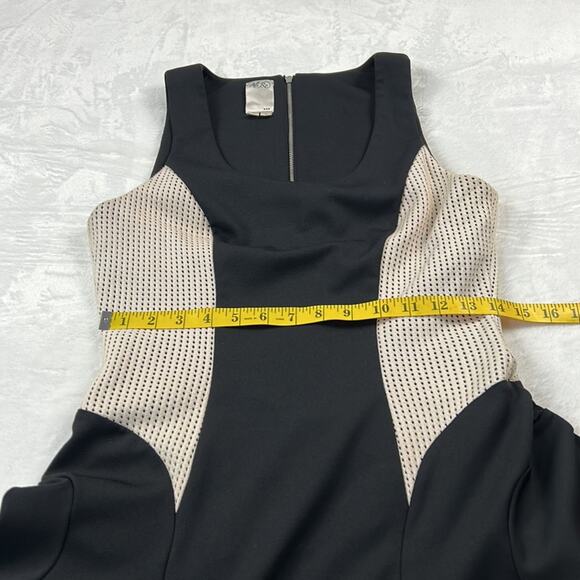 Ali Ra mesh accent fit and flare little black dress, size 6 - Picture 8 of 9
